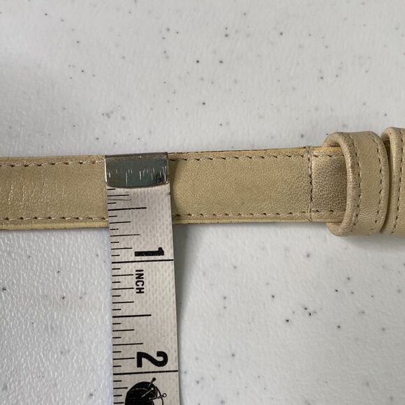 Coach Vintage Skinny Thin Leather Belt Solid Brass Buckle Made in New York City - Picture 7 of 16
